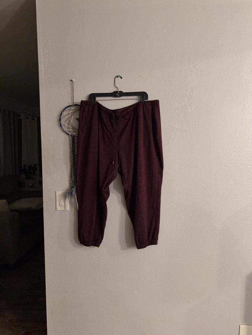 H by Halston Women's Jogger Pants Maroon Space Dye Size 3XP